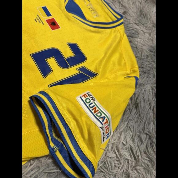 UKRAINE NATIONS LEAGUE 2024 VS ALBANIA MATCH WORN & SIGNED JERSEY KABAIEV #21 - Picture 8 of 9